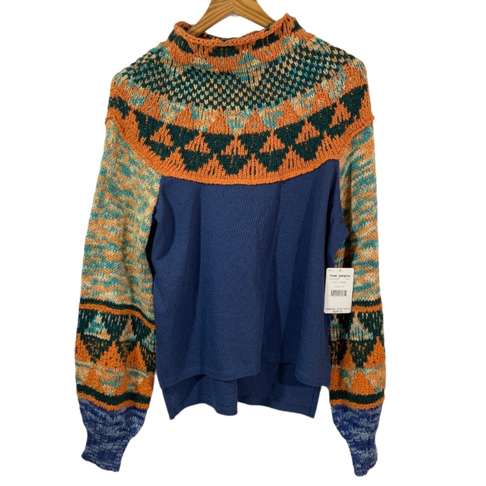 🎉HP🎉 Free People Knit Pullover | Hi-Low Mock Neck Sweater | Top